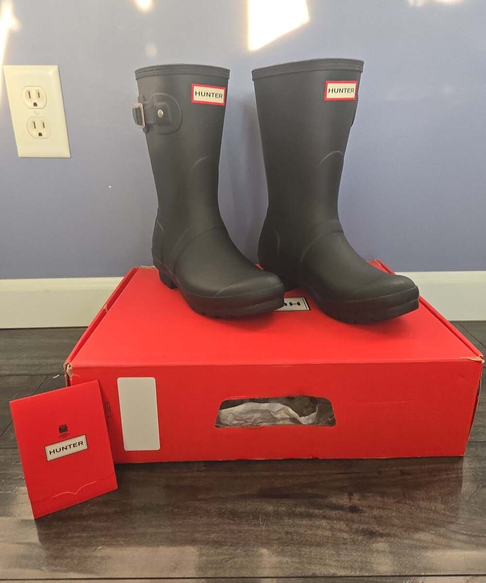Nrw Hunter Original SHORT Black Rain Boots size 6 6m